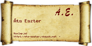 Áts Eszter névjegykártya