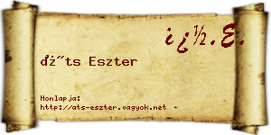 Áts Eszter névjegykártya