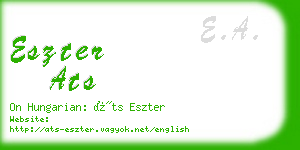 eszter ats business card